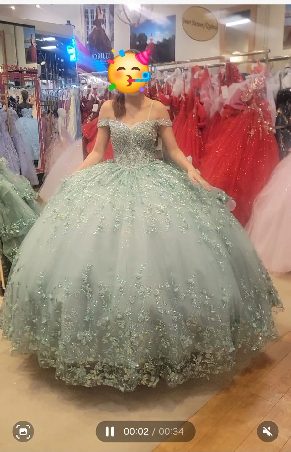 Sage Green Quinceanera Gown - photo 2