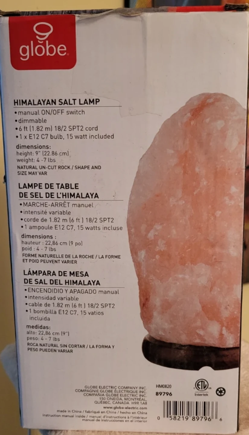 Himalayan Salt Lamp w Dimmer Switch in box - photo 5