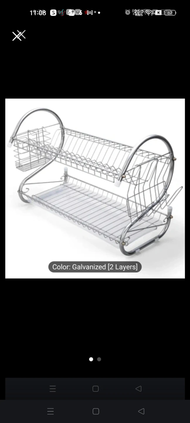 2-Layer Galvanized Dish Drying Rack🏈