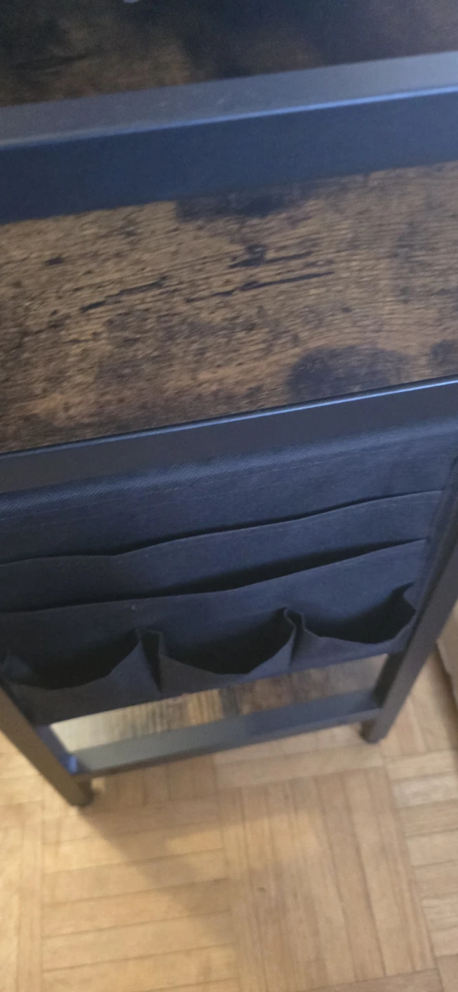 Rustic Brown End Table with USB Ports - photo 4