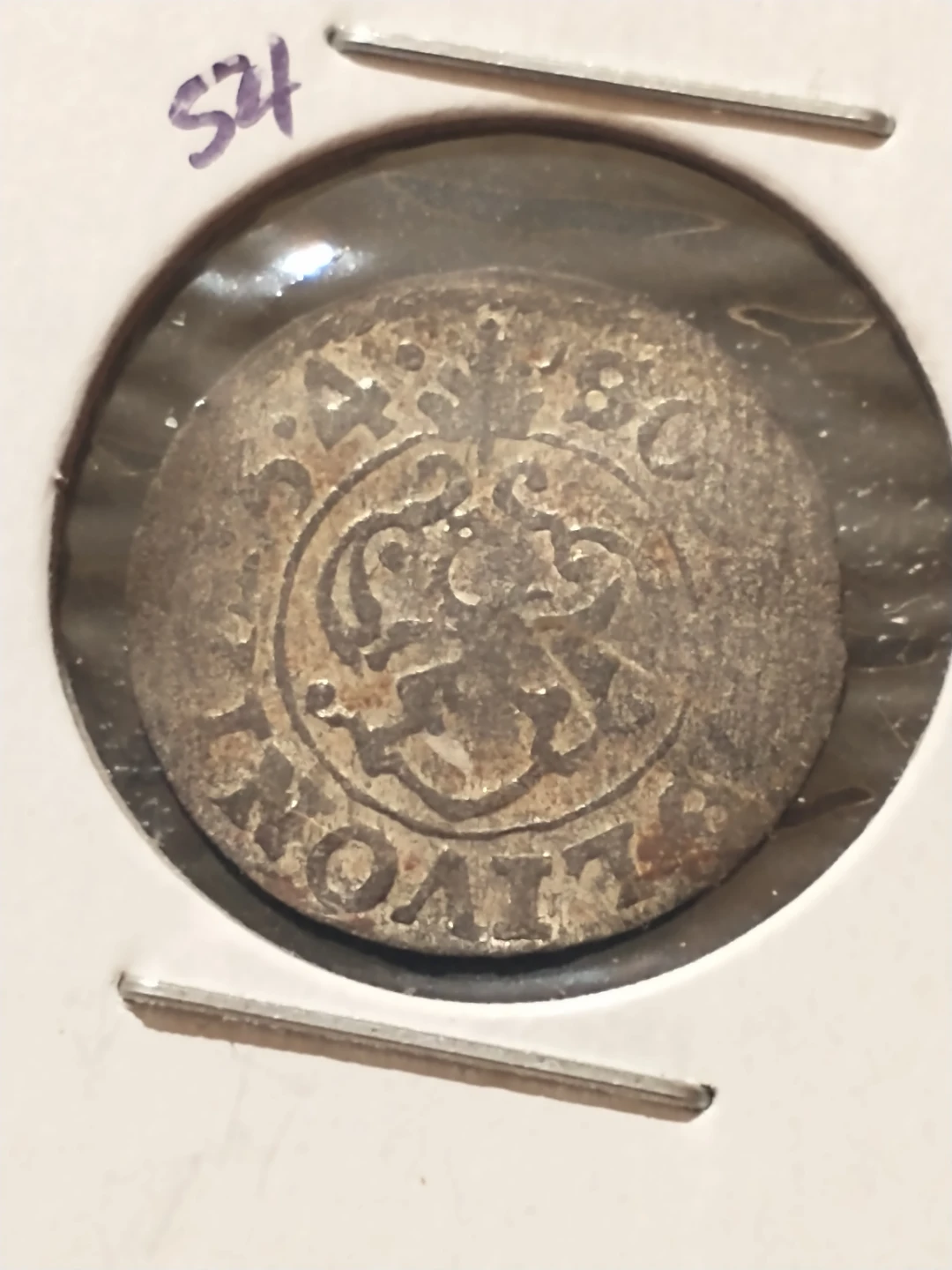 1654 Christina Queen of Sweden, Livonia Silver Solidus - photo 3