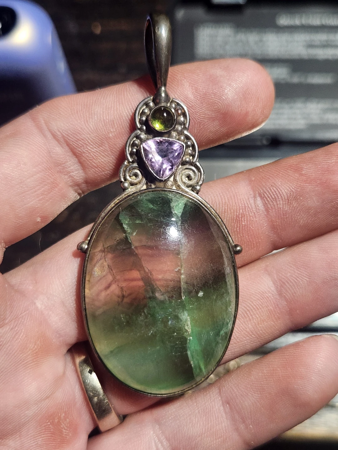 Sajen 925 Silver Multi-Stone Pendant