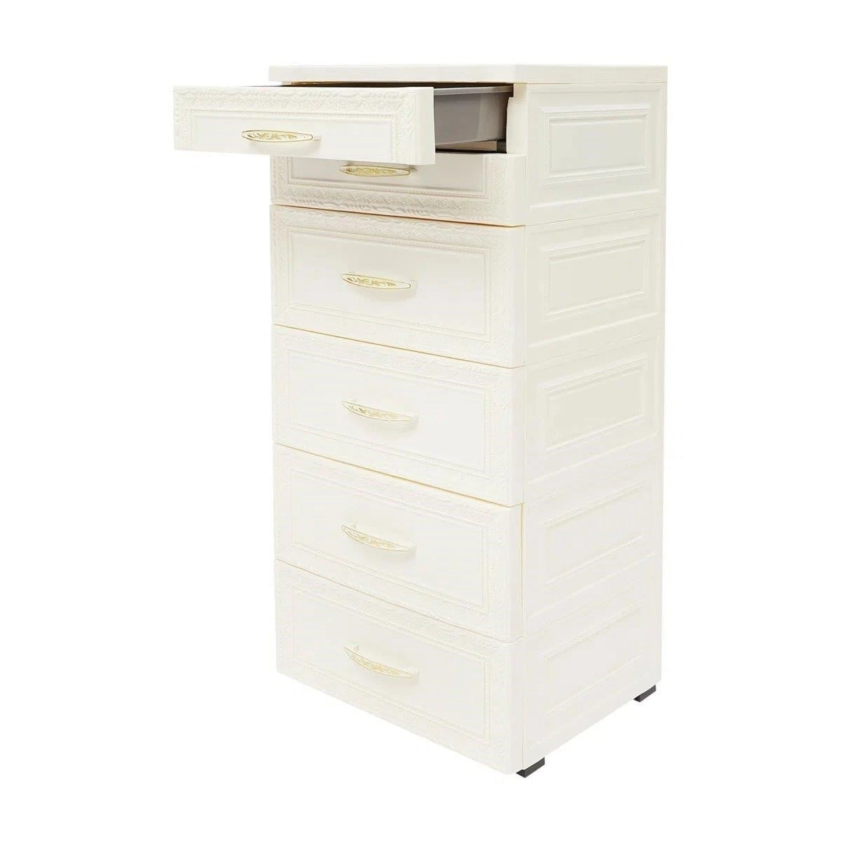 White 6-Drawer Plastic Storage Tower - photo 2