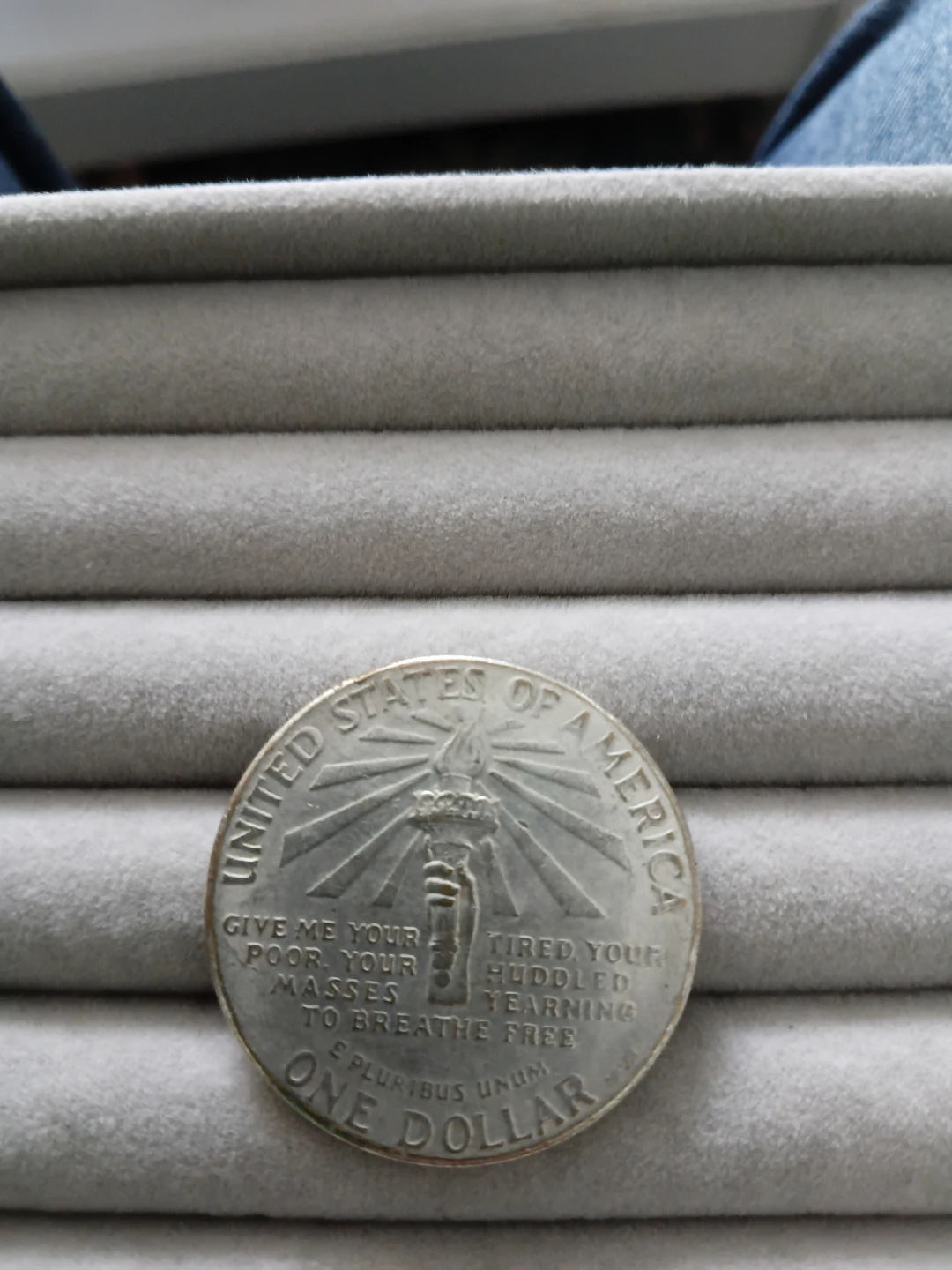 1906 Ellis Island Statue of Liberty Silver Dollar - photo 2