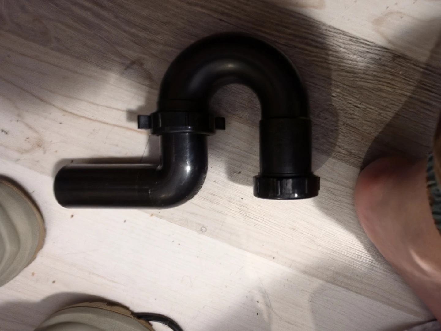 Black Plastic P-Trap Pipe