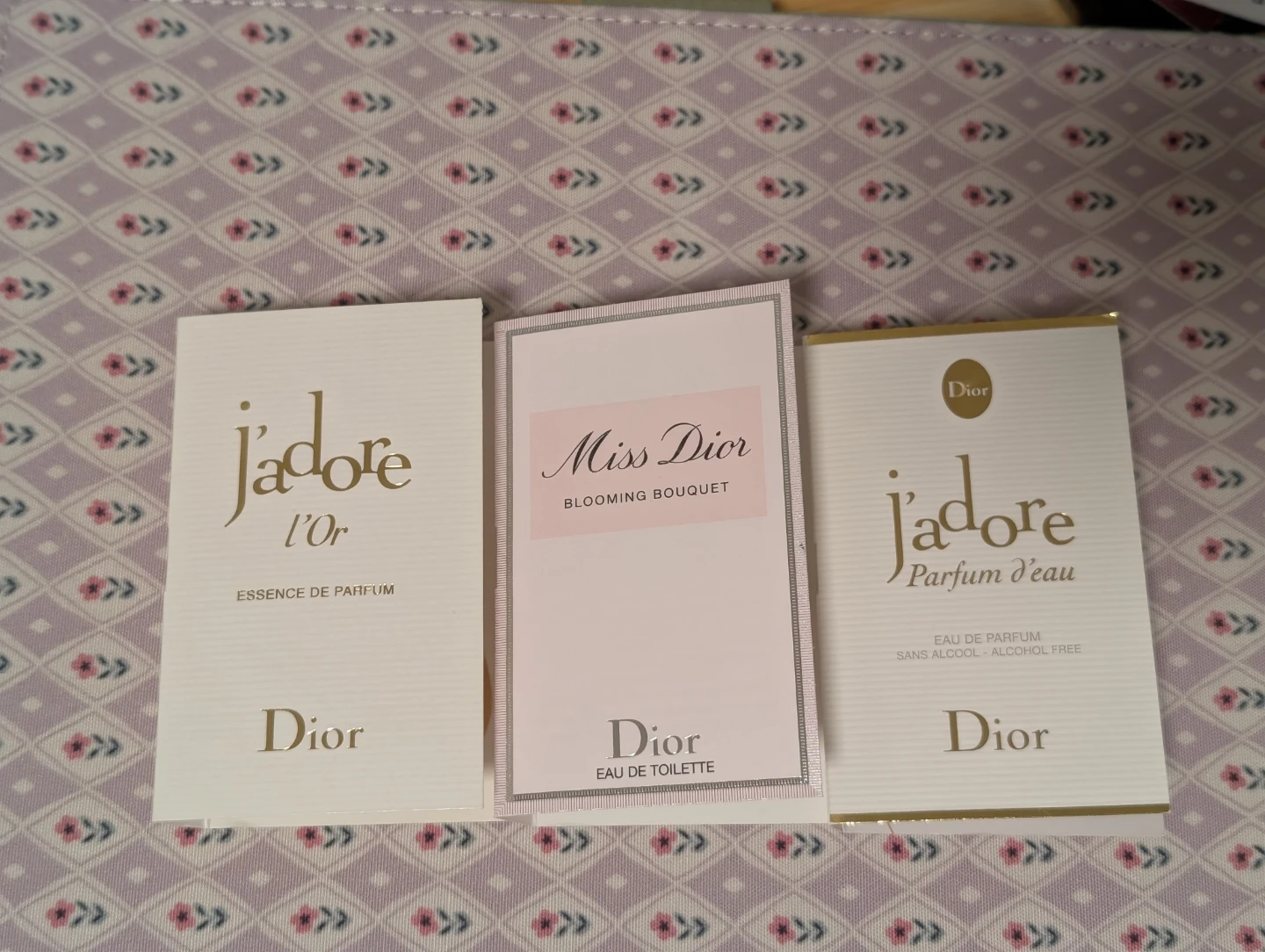Set of 3 Dior Fragrance Samples