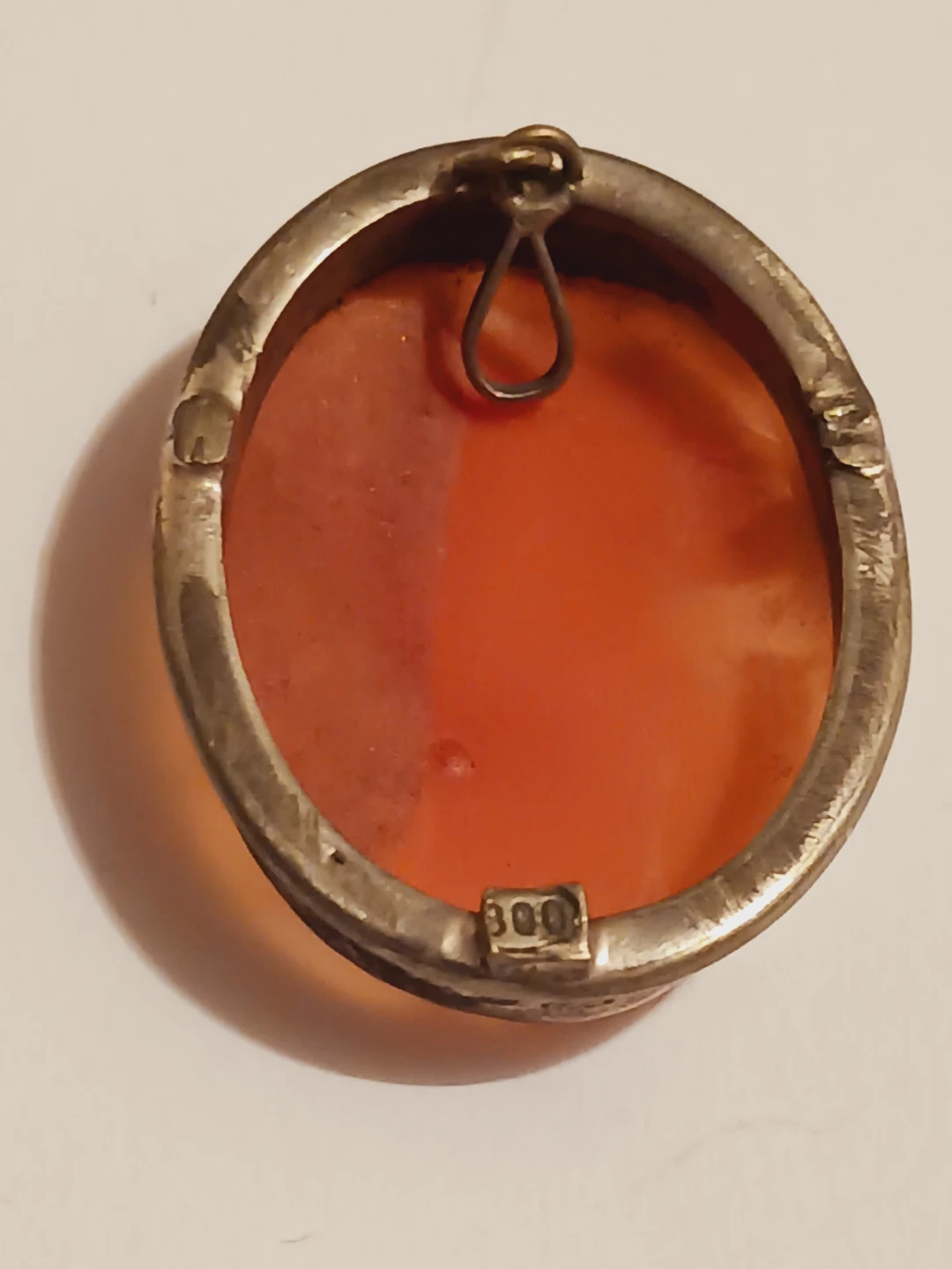 Antique 800 Silver Carved Cameo Pendant - photo 4