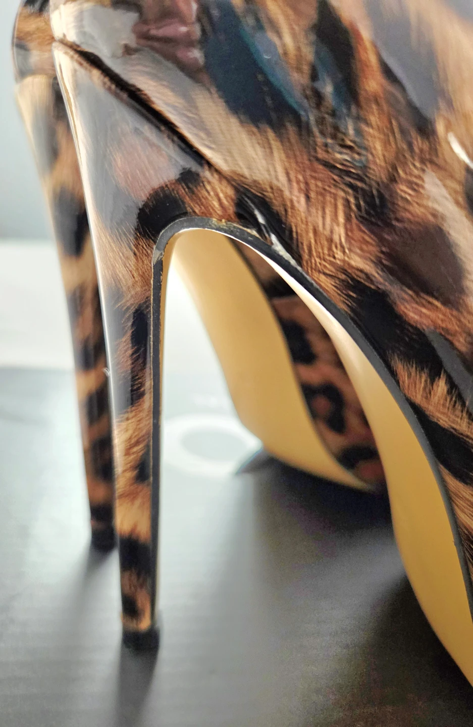 Leopard Print Stilettos with Red Heart Accents - photo 4