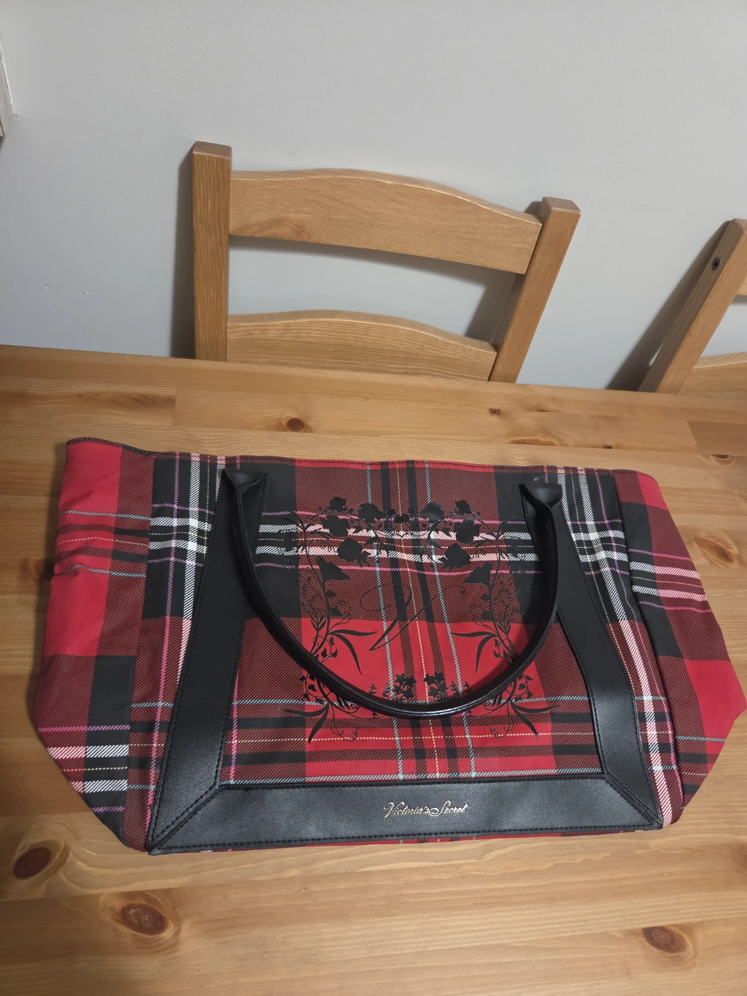 Victoria's Secret Large Plaid Tote Bag