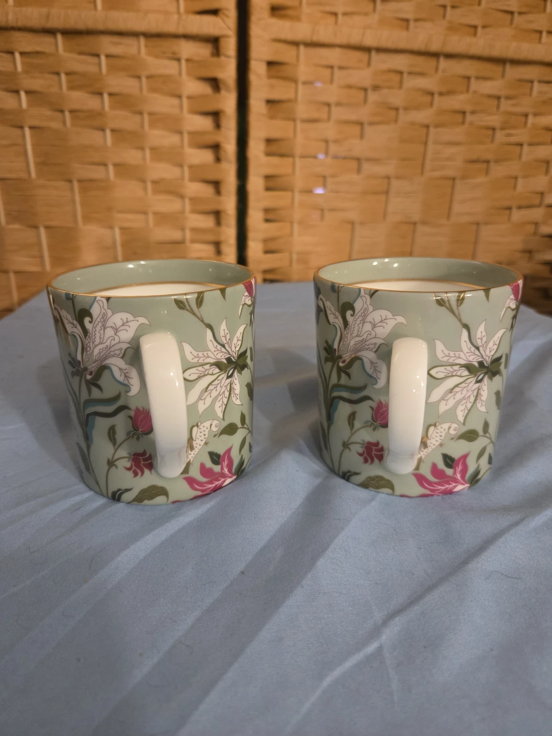 Good Earth India Nishaat Fine Bone China Mugs Pair  - Set of 2 - photo 4
