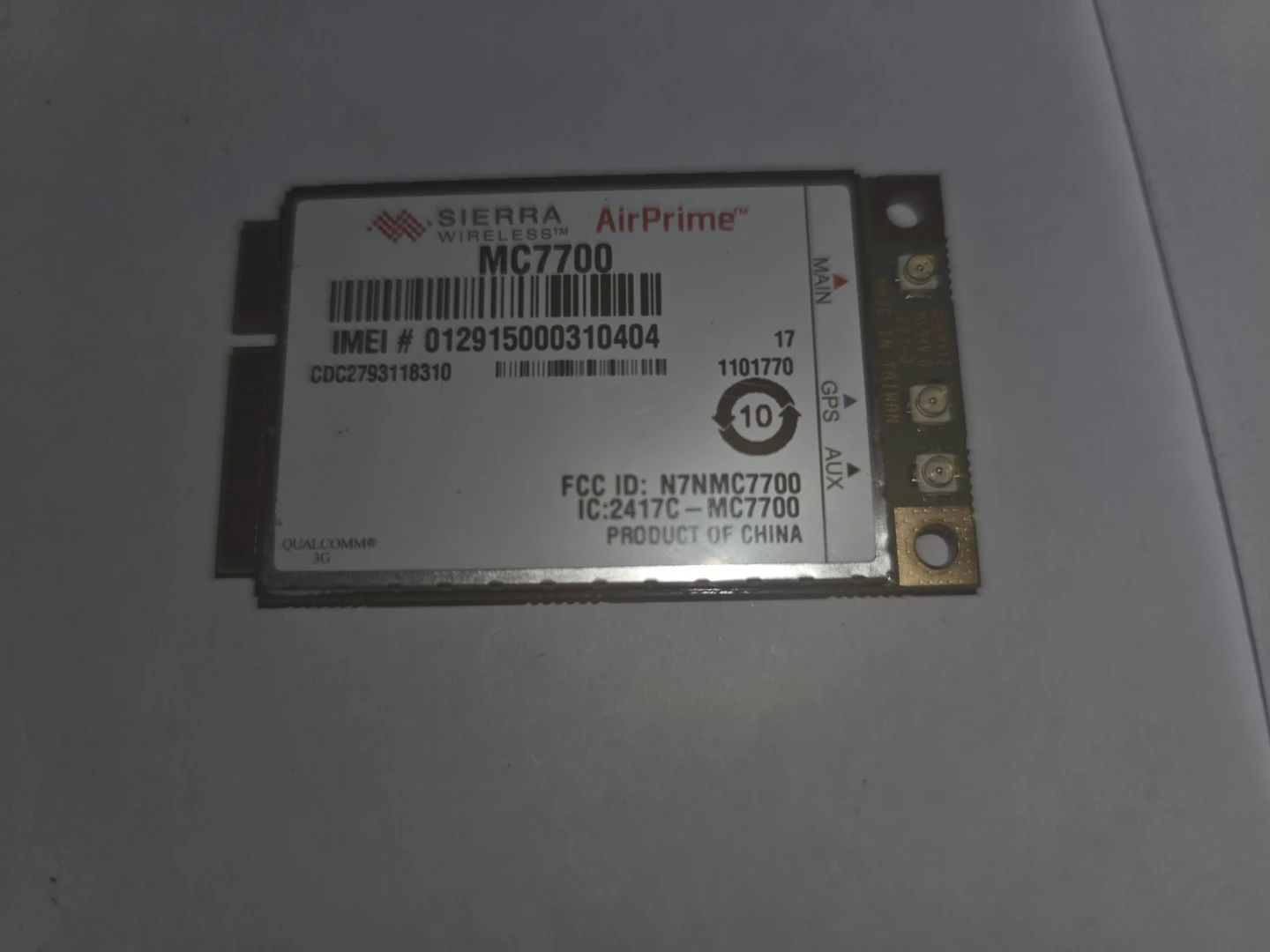 Sierra Air Prime -MC7700 WLAN computer Sim card.