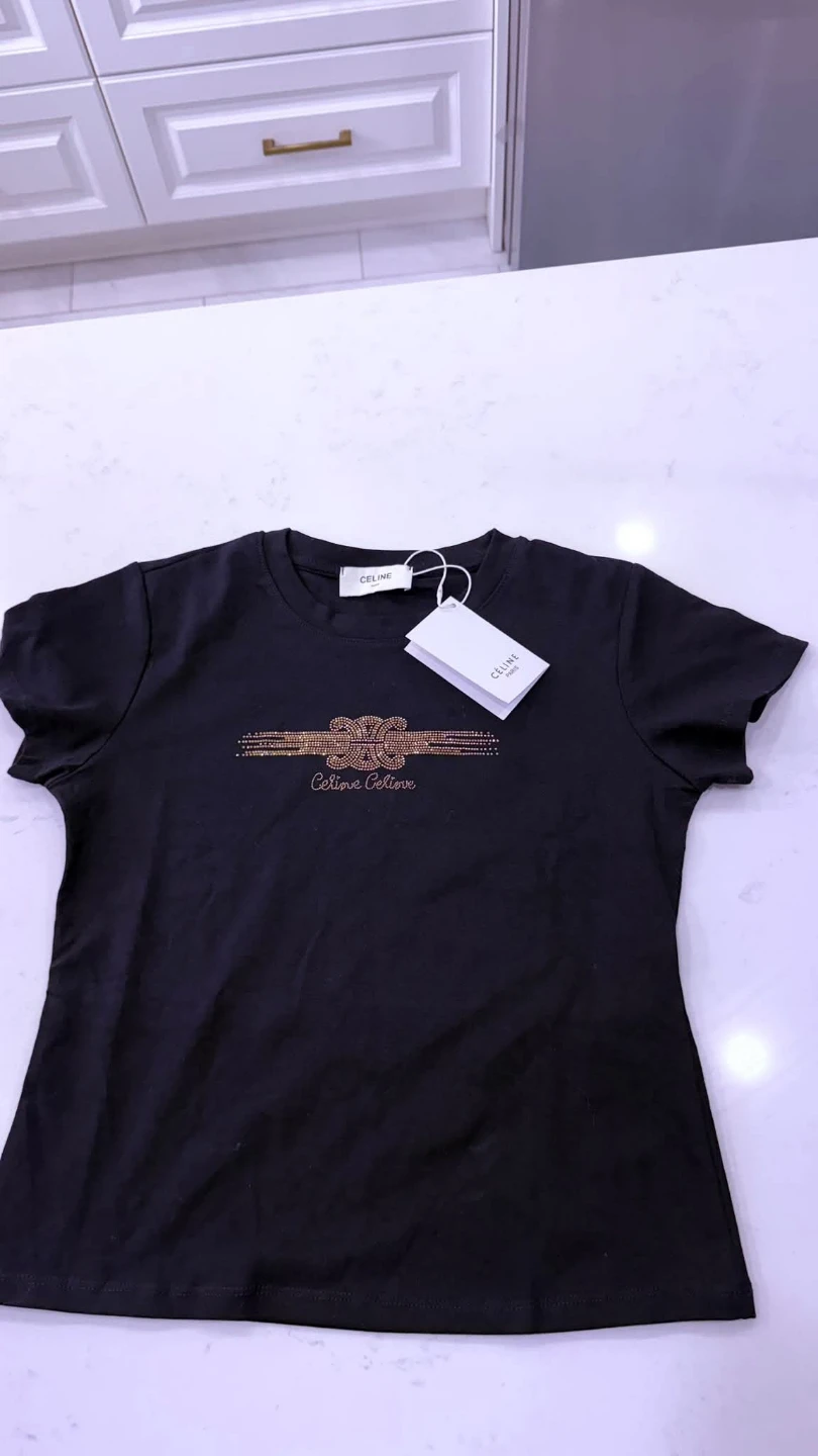 New Celine Black T-Shirt