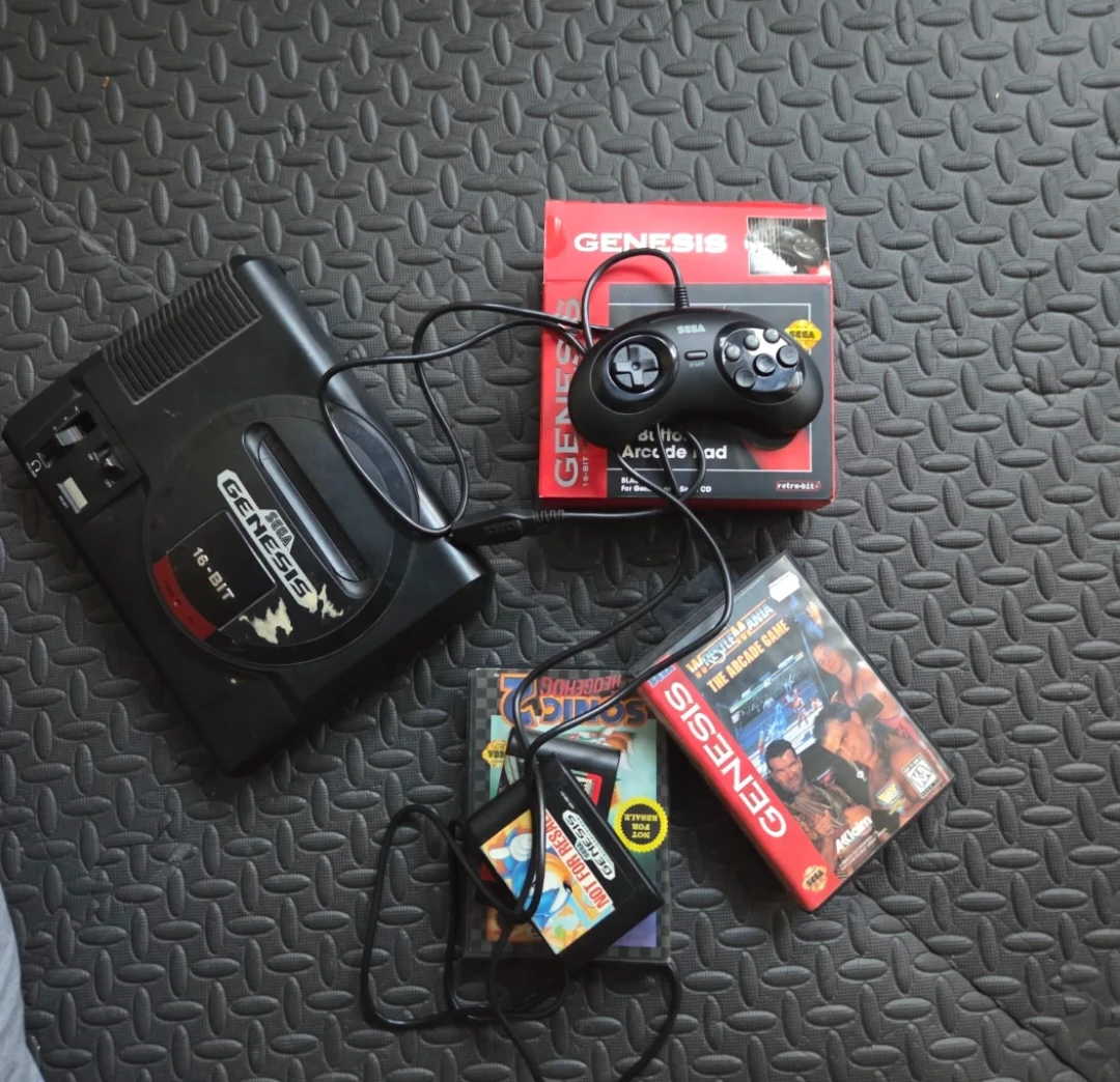 Sega Genesis 16-Bit Console with Games and Controller