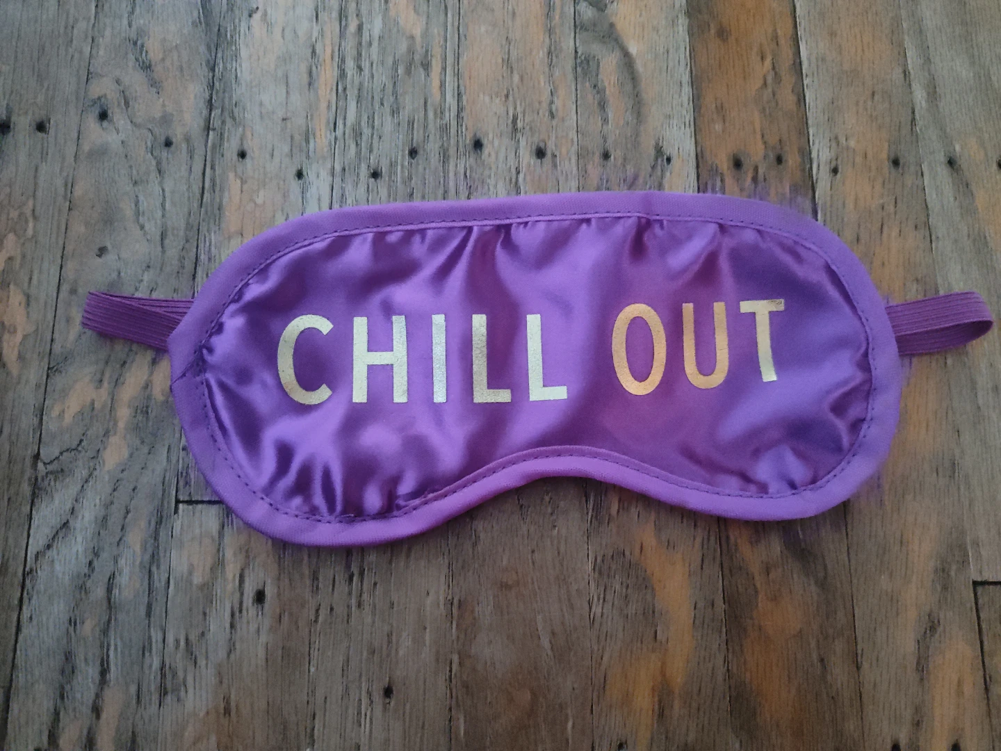 Chill Out purple satin sleep mask
