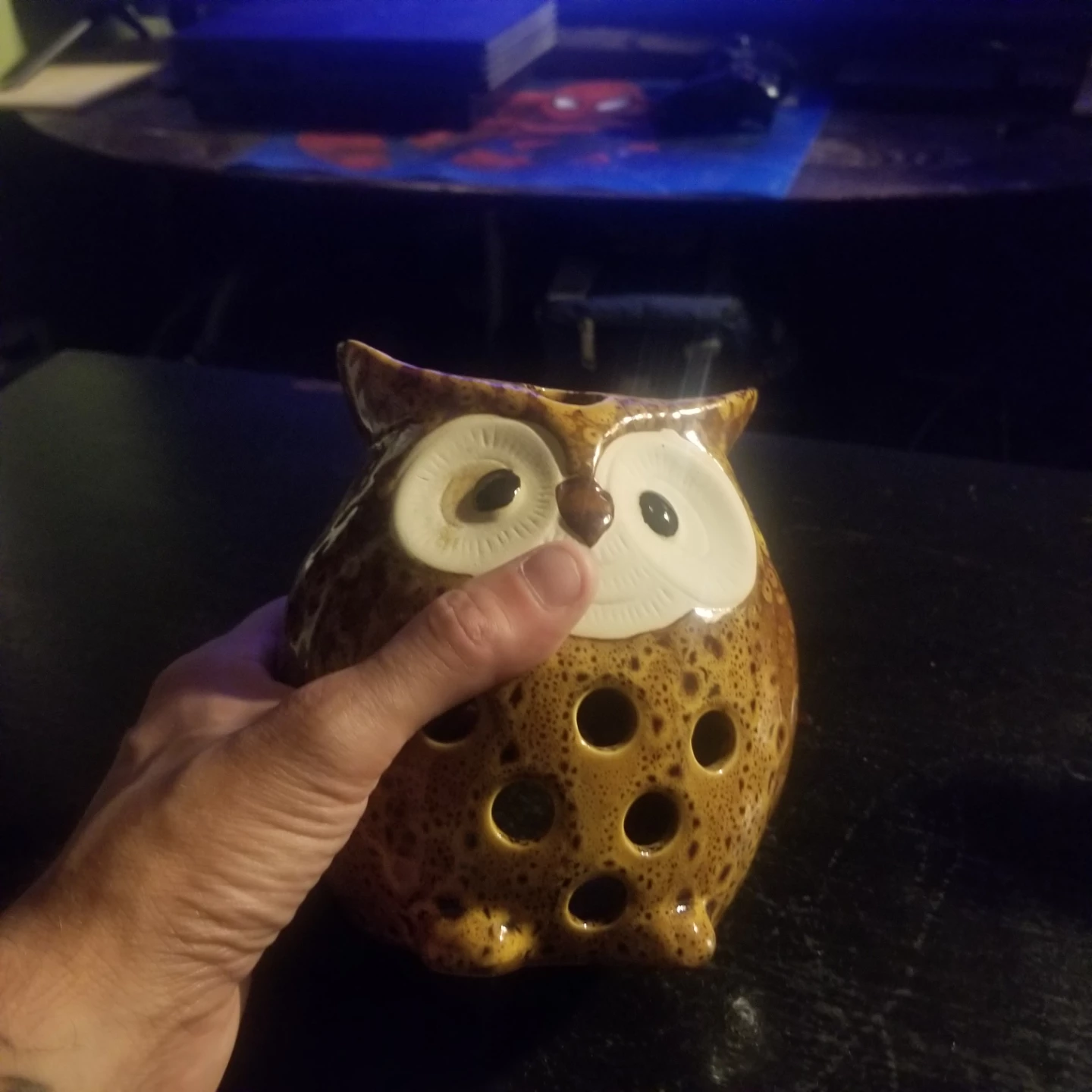 Ceramic Owl Votive Holder - photo 4