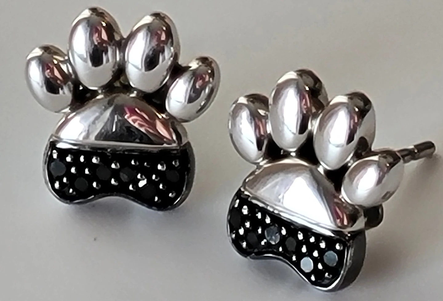 People's Paw Print Earrings Sterling Silver - photo 3