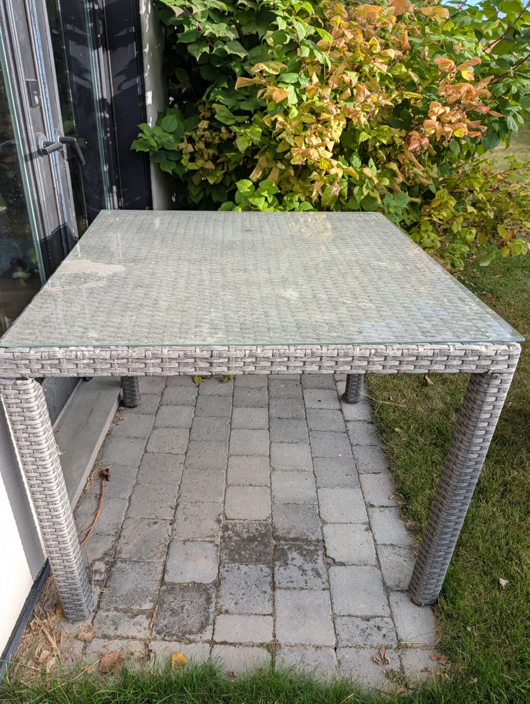 Wicker Patio Dining Set with Glass Top Table - photo 4