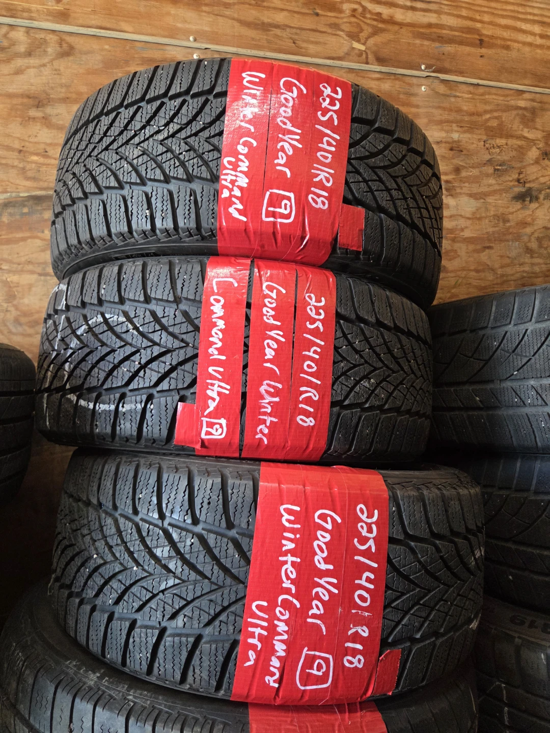 3 Goodyear WinterCommand Ultra Tires 225/40R18