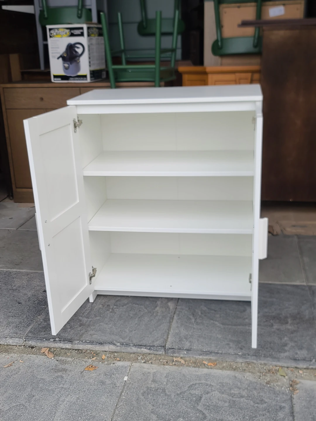 White Two-Door Storage Cabinet - photo 3