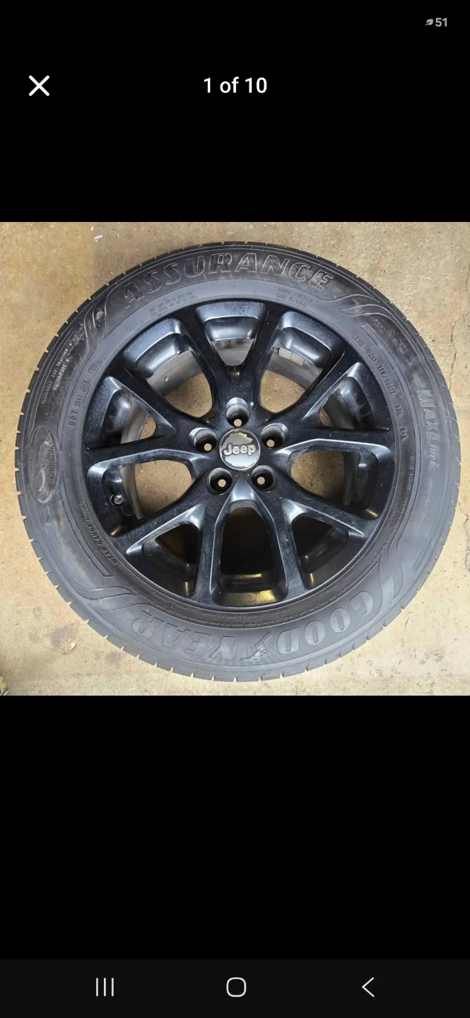 Jeep 17” Wheels w/ Goodyear Tires + Spare – Set of 5 - photo 2