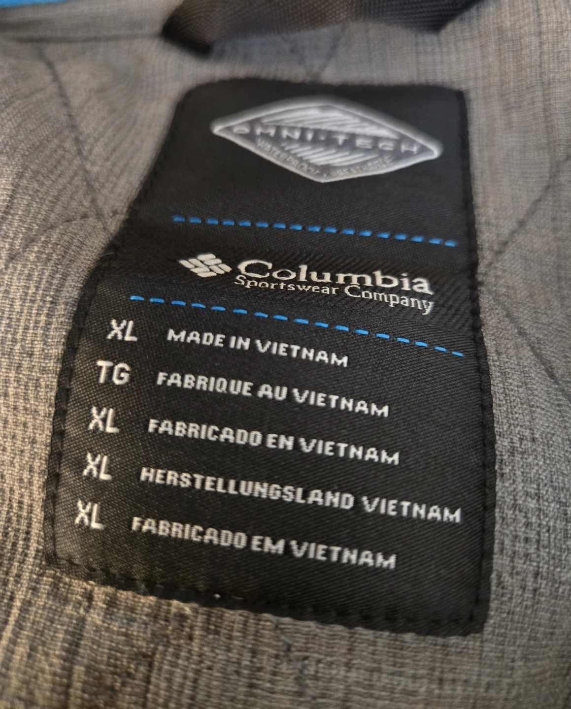 Men's Columbia Jacket.  XL Gray Zone Shell II rain jacket. EUC - photo 3