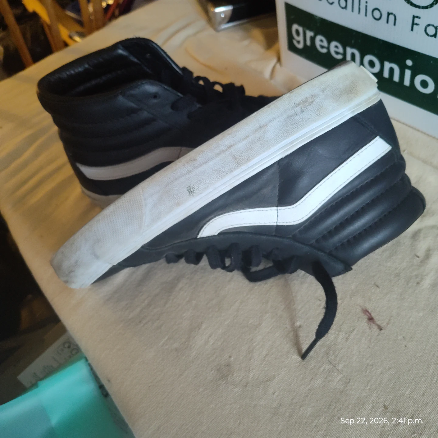 Vans Sk8-Hi Black Leather Sneakers - photo 2