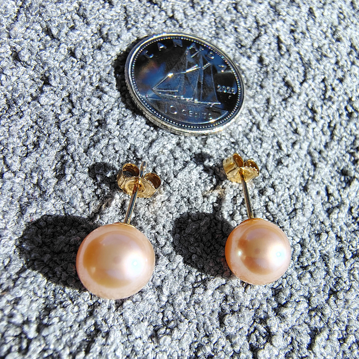 Pink Lavender Pearl 14K Stud Earrings - photo 4
