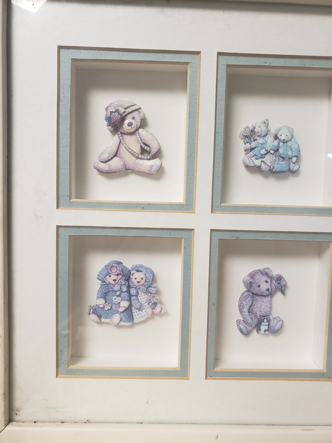 Vintage Teddy Bear Shadow Box Wall Decor - photo 2