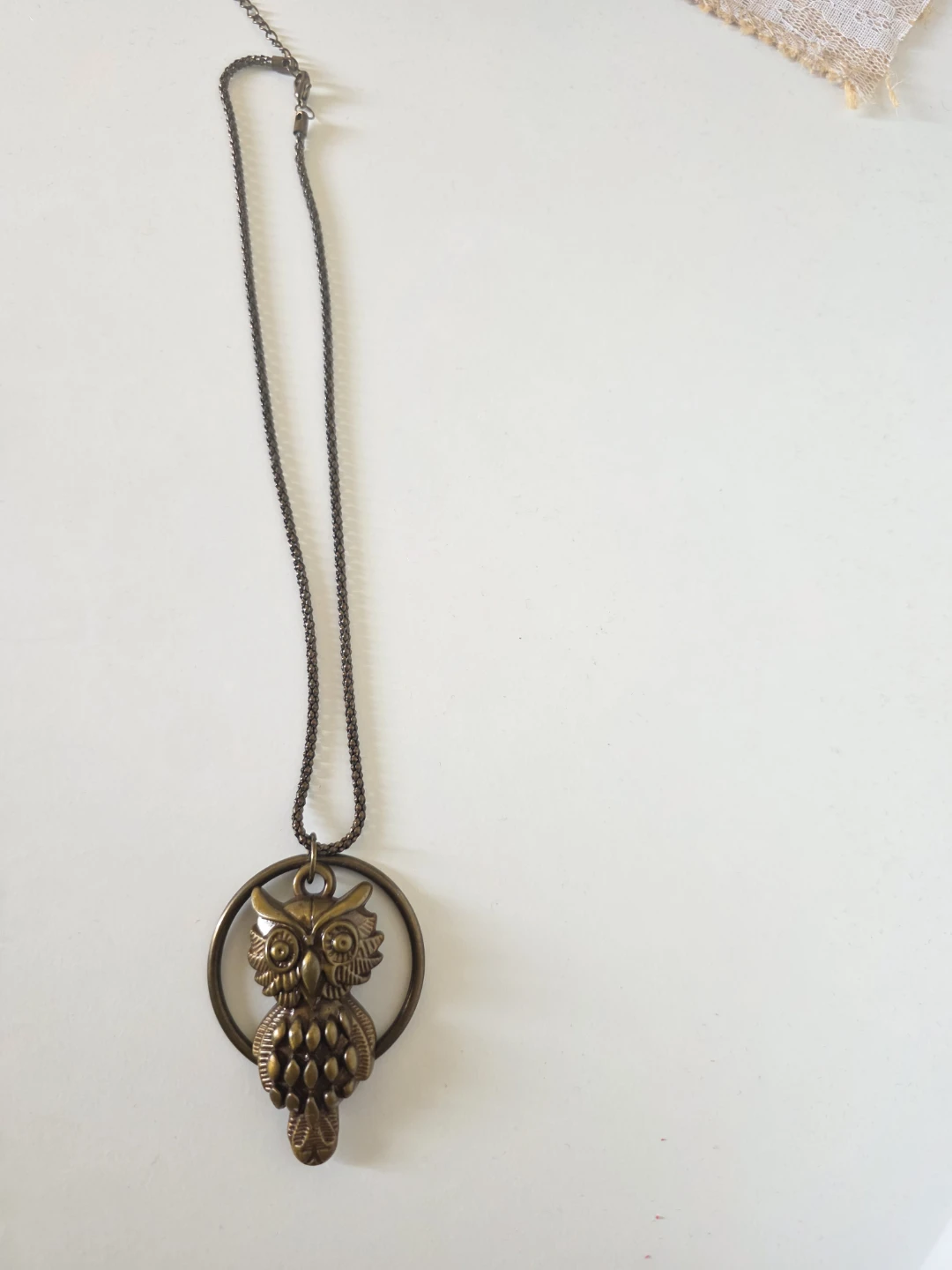 Vintage-Style Owl Pendant Necklace - photo 3