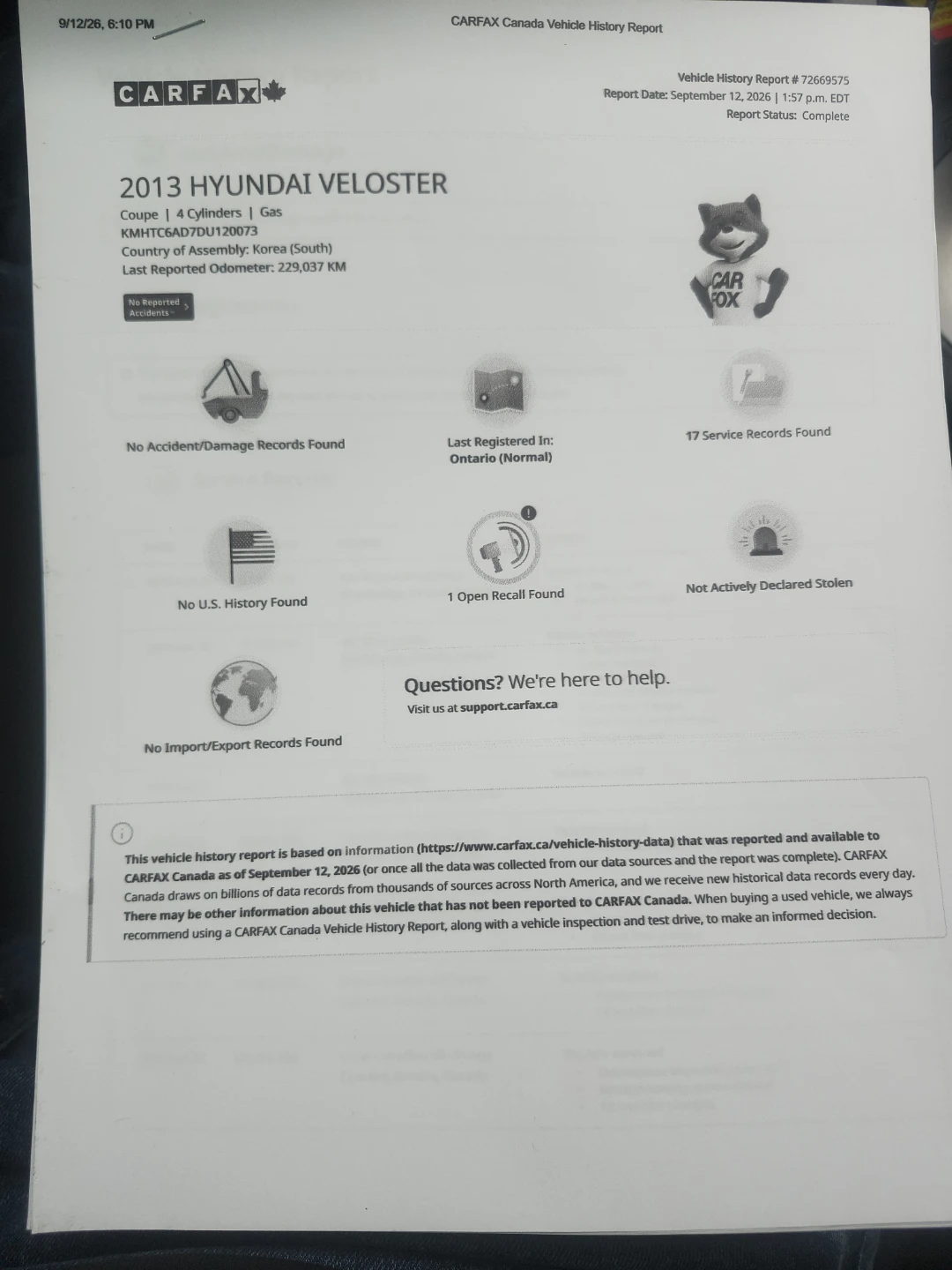 2013 Hyundai Veloster CLEAN CARFAX - photo 2