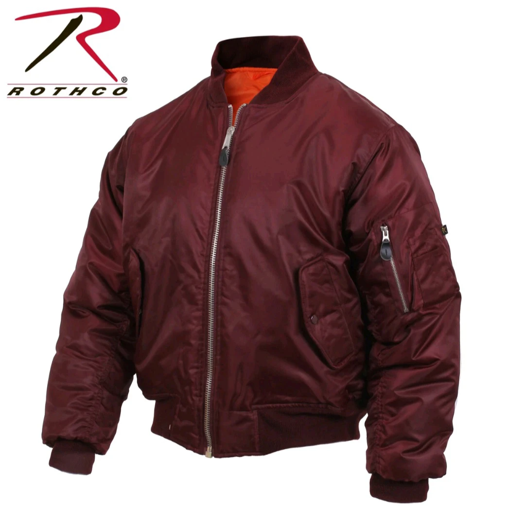 Bnwt Rothco MA-1 Flight Jacket - Maroon Small