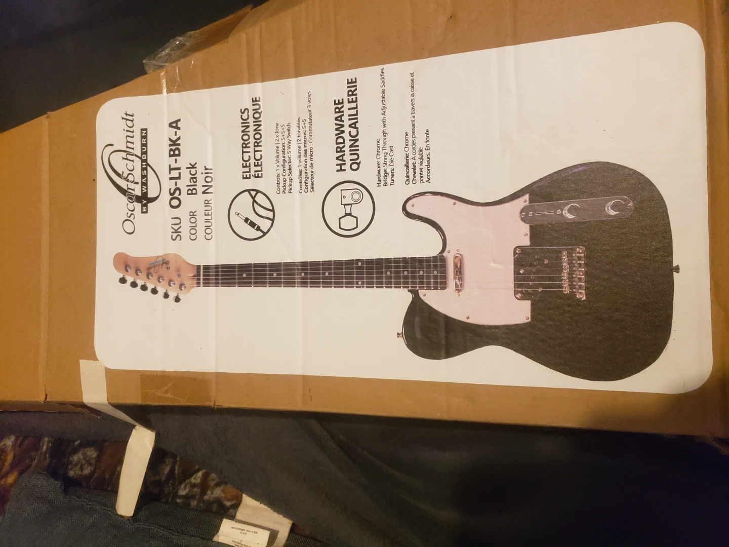 Oscar Schmidt Electric Guitar and Behringer Amplifier - photo 3