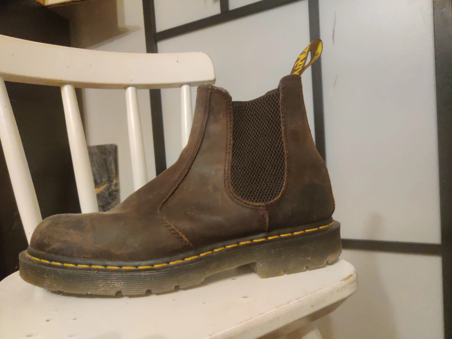 Dr. Martens Chelsea Boots Brown steel toe