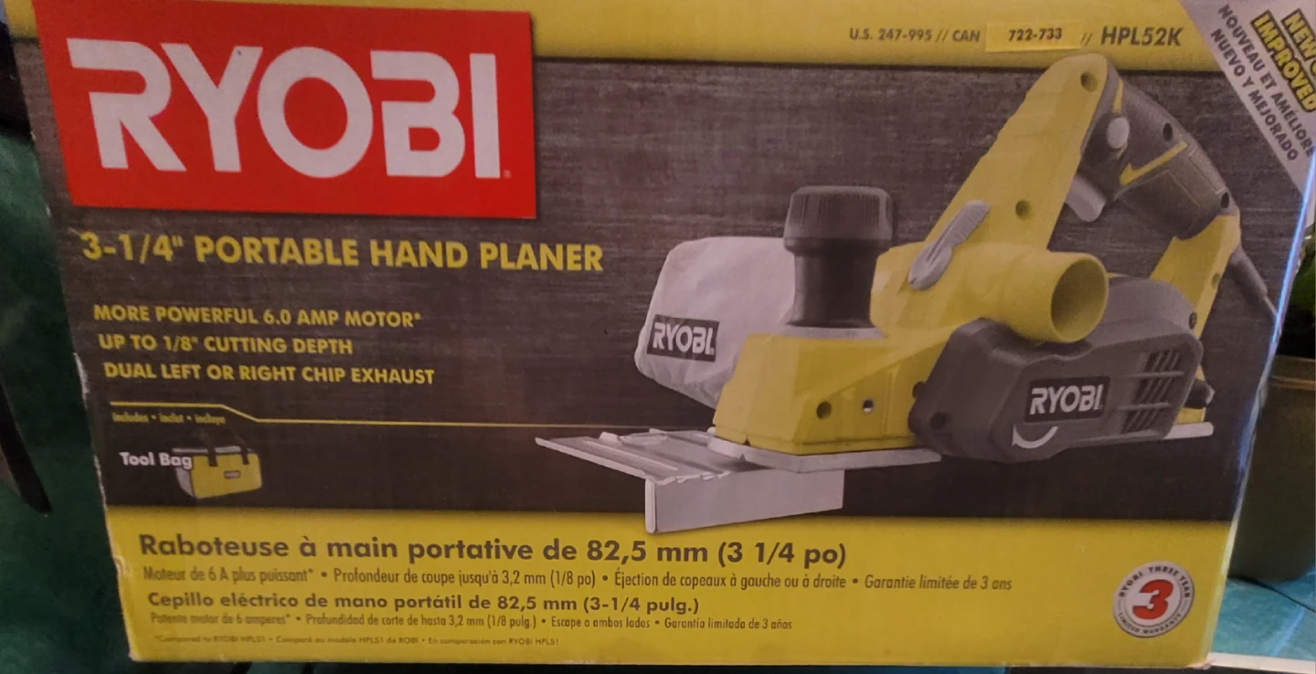 Ryobi 3-1/4" Portable Hand Planer HPL52K
