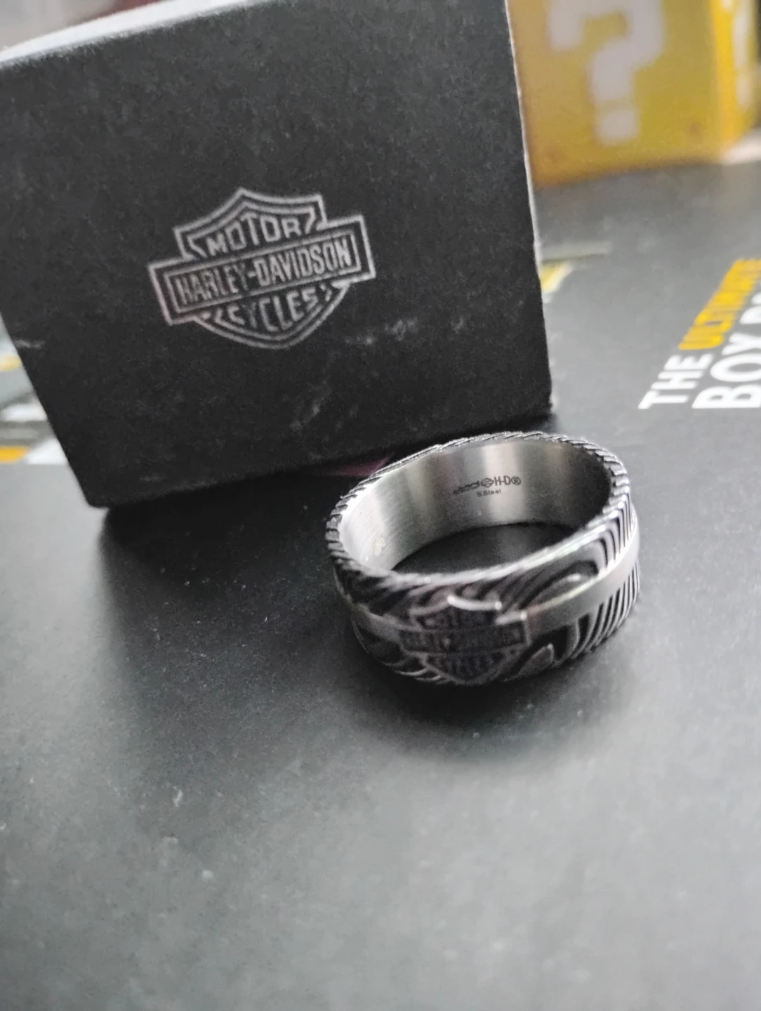 Harley Davidson driftwood ring