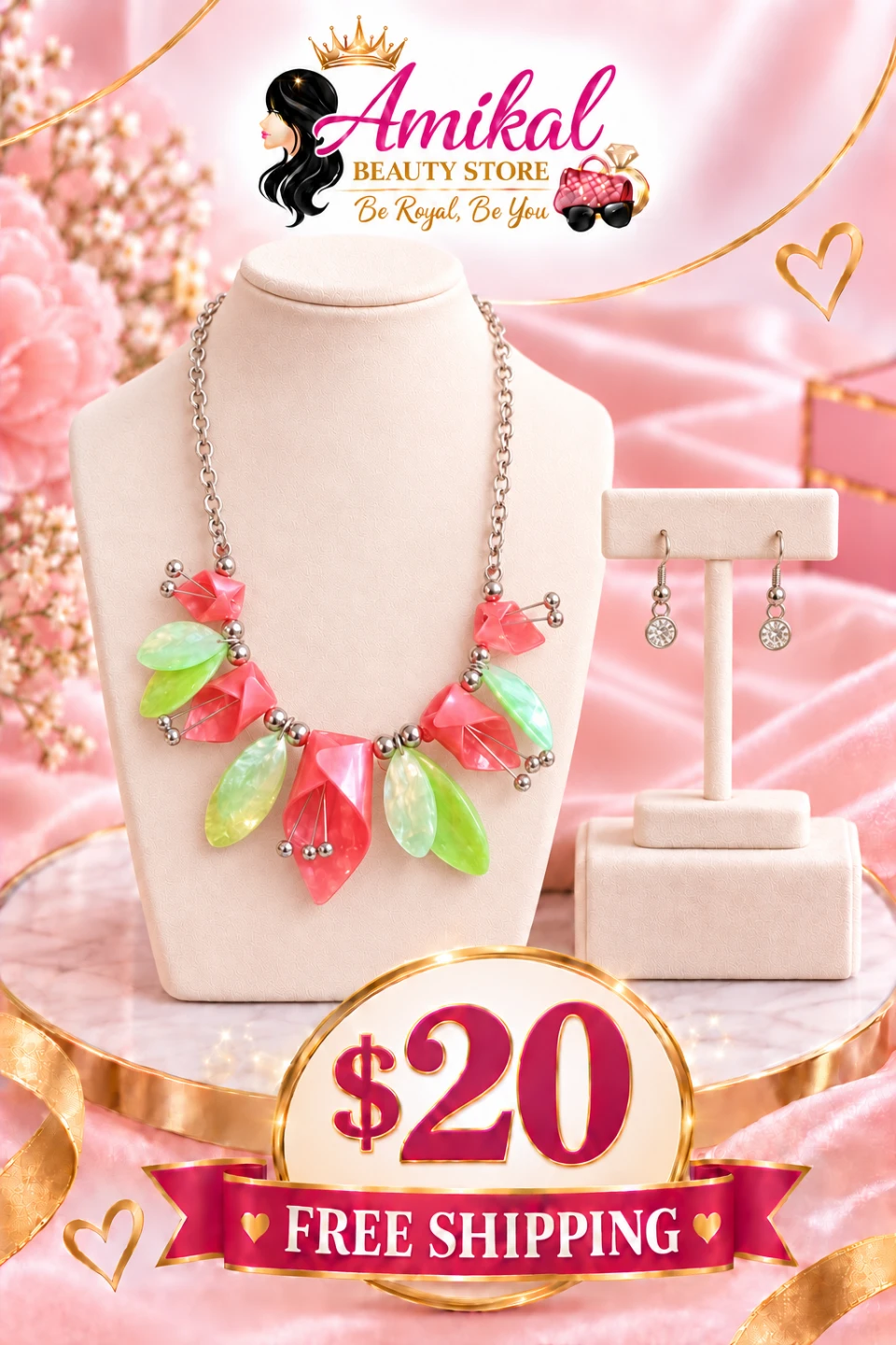 Amikal Beauty Store Necklace and Earring Set