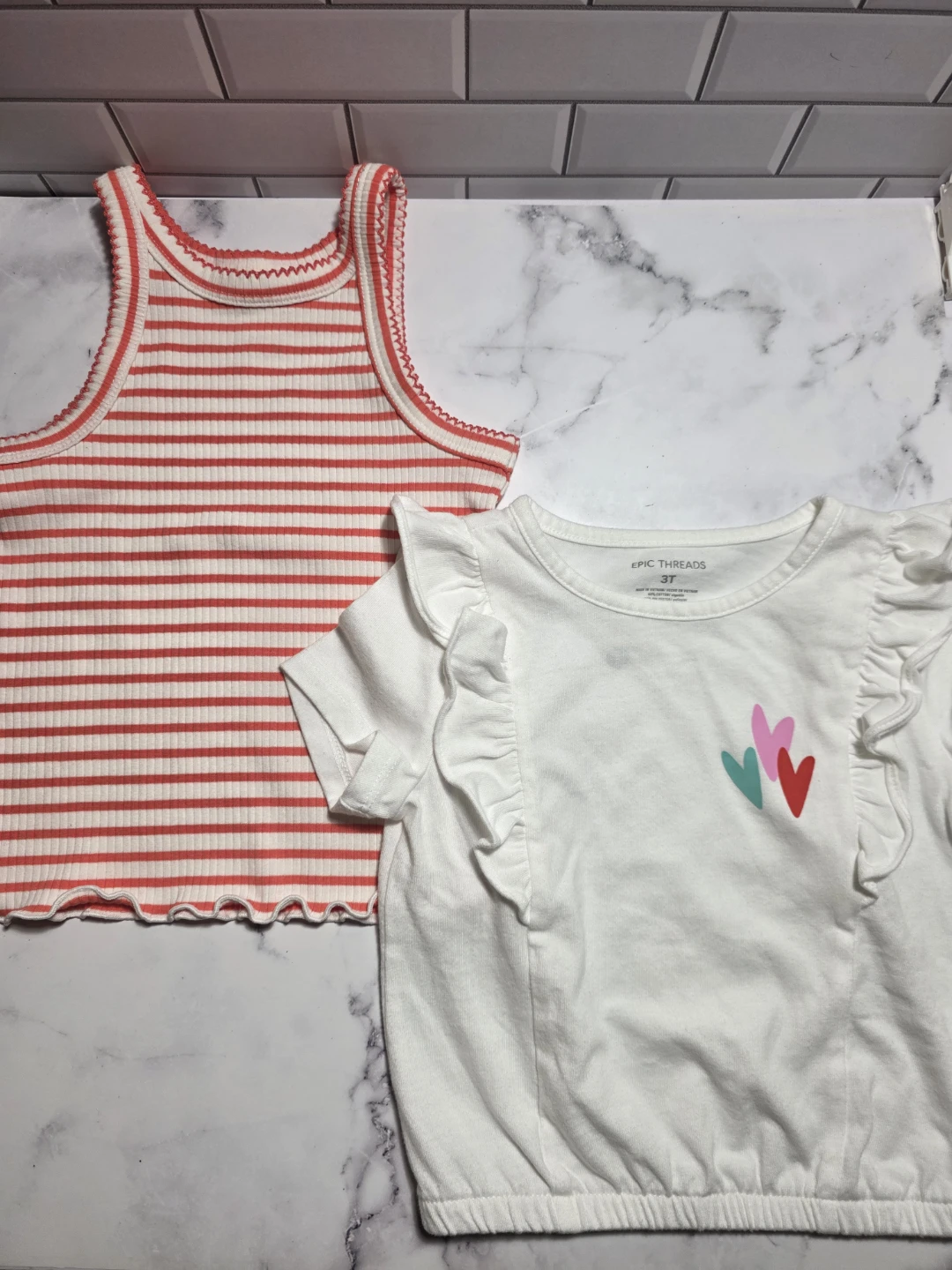 Epic Threads Girls & Cat & Jack 3T Tops  2 Pack