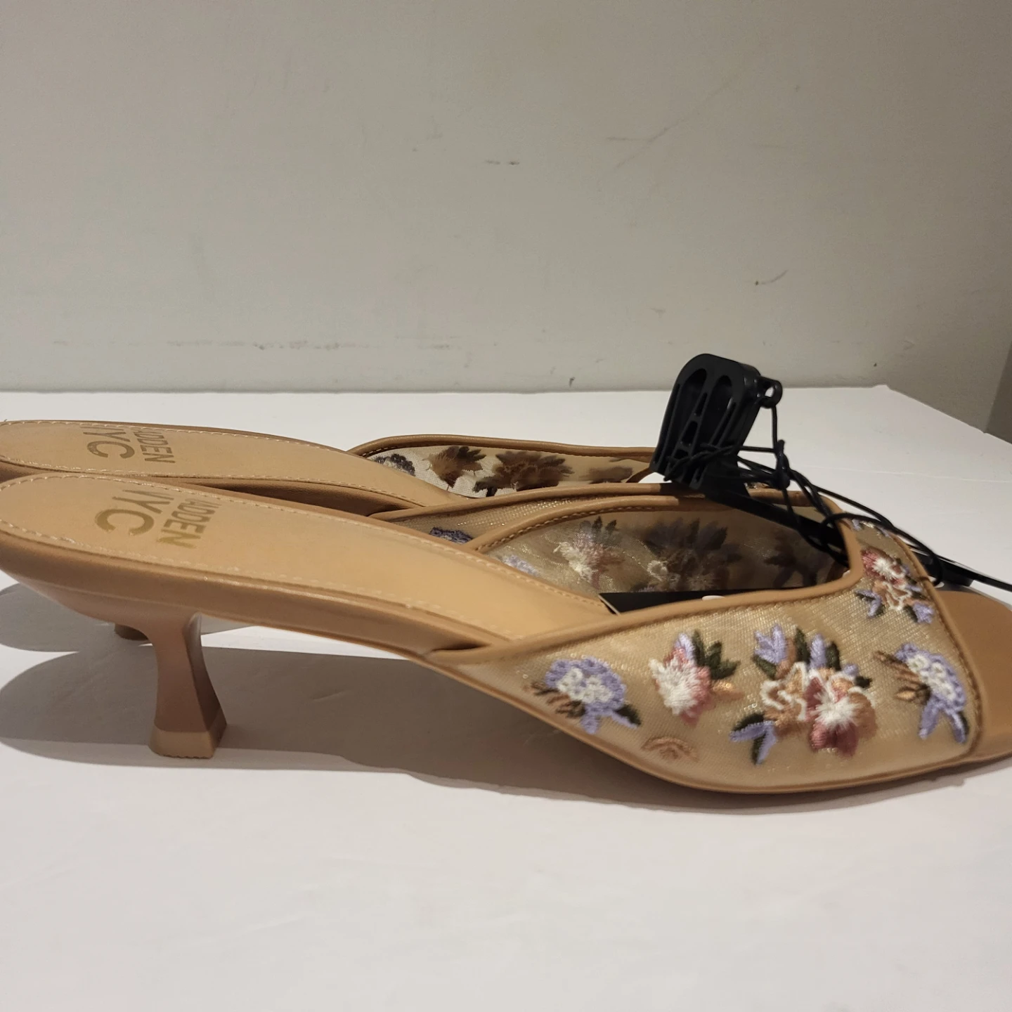Womens Madden NYC Floral Embroidered Kitten Heel Sandals - photo 2