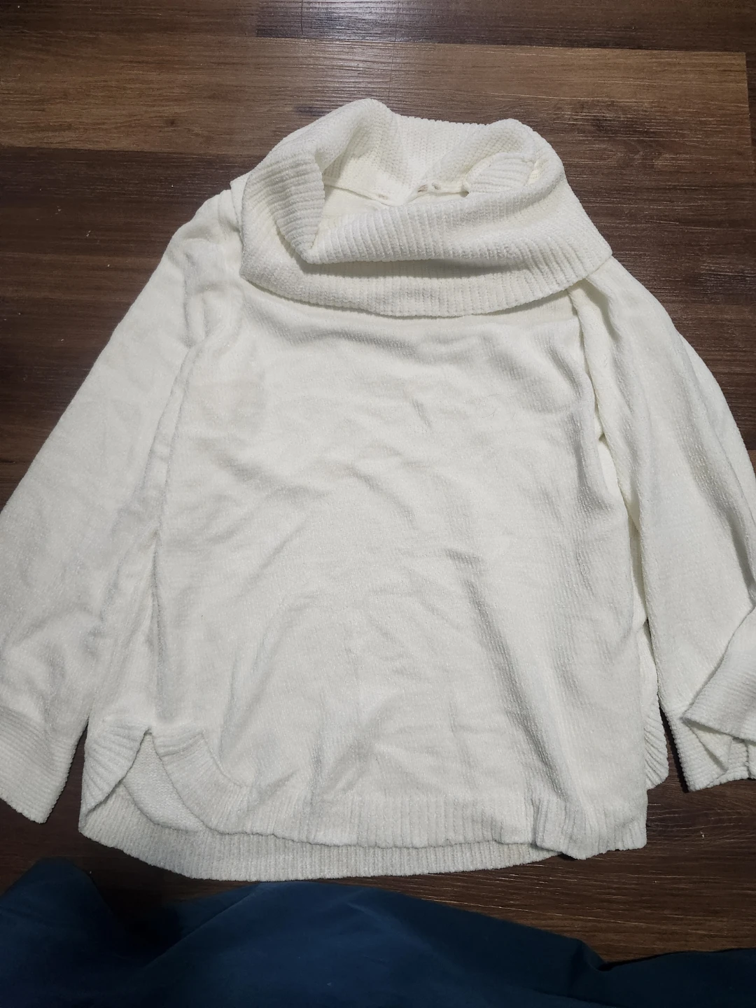 White Cowl Neck Sweater