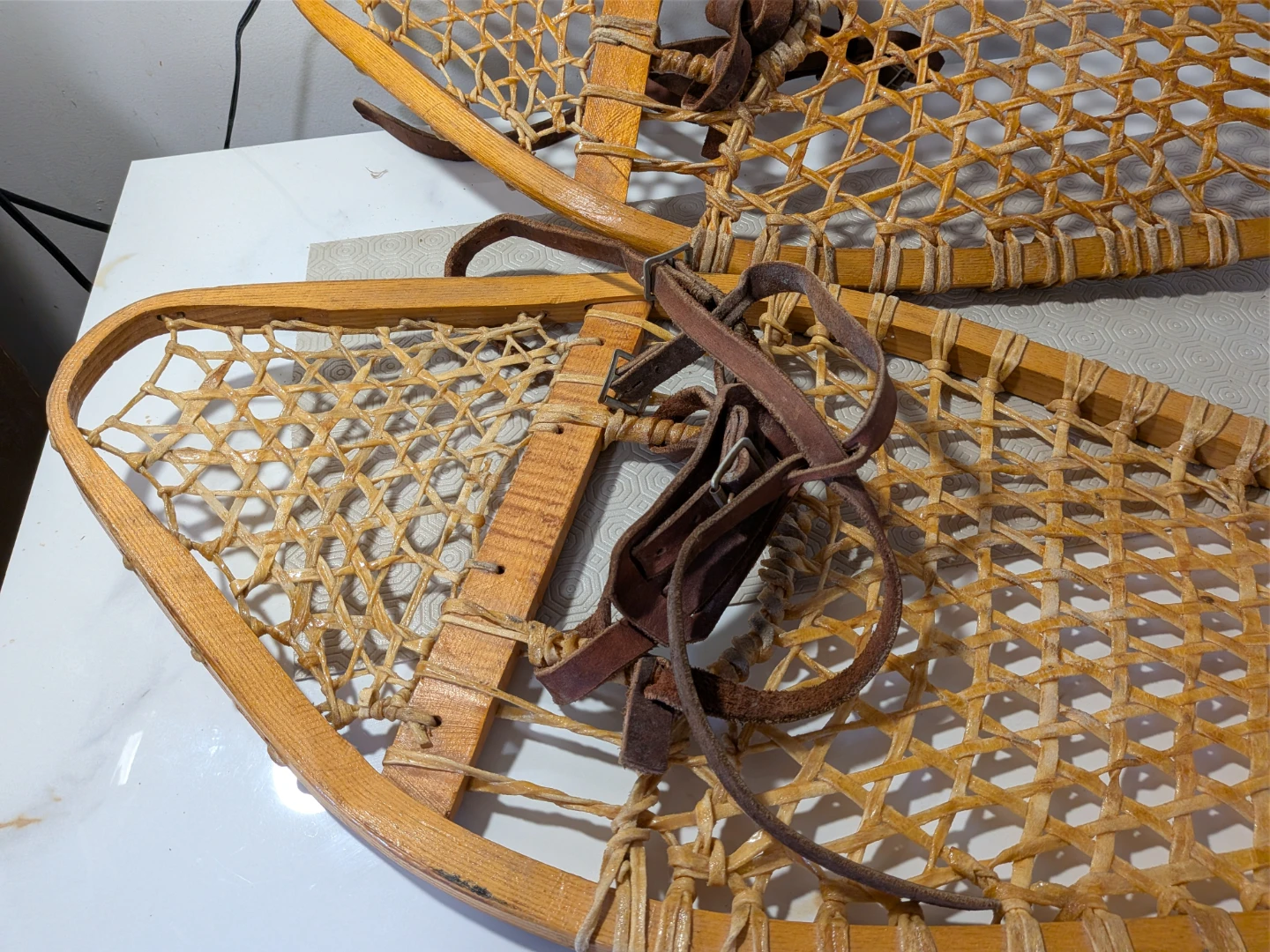 Vintage Wooden Snowshoes - photo 2