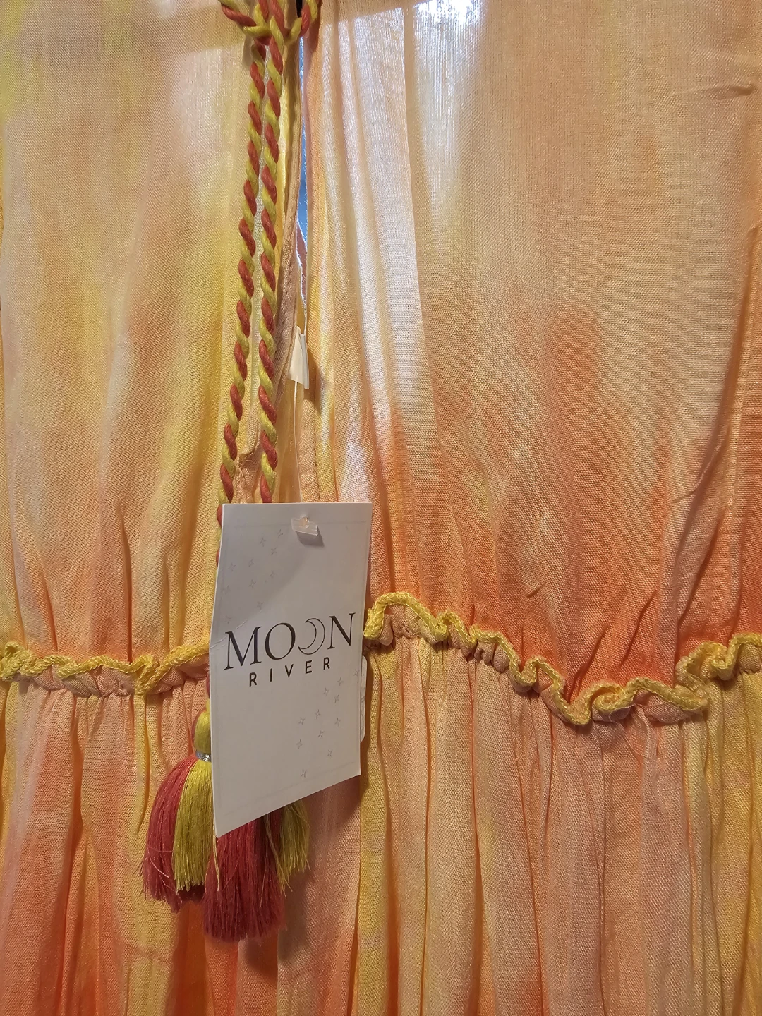 Moon River Orange Tie-Dye Dress Size Small - photo 5