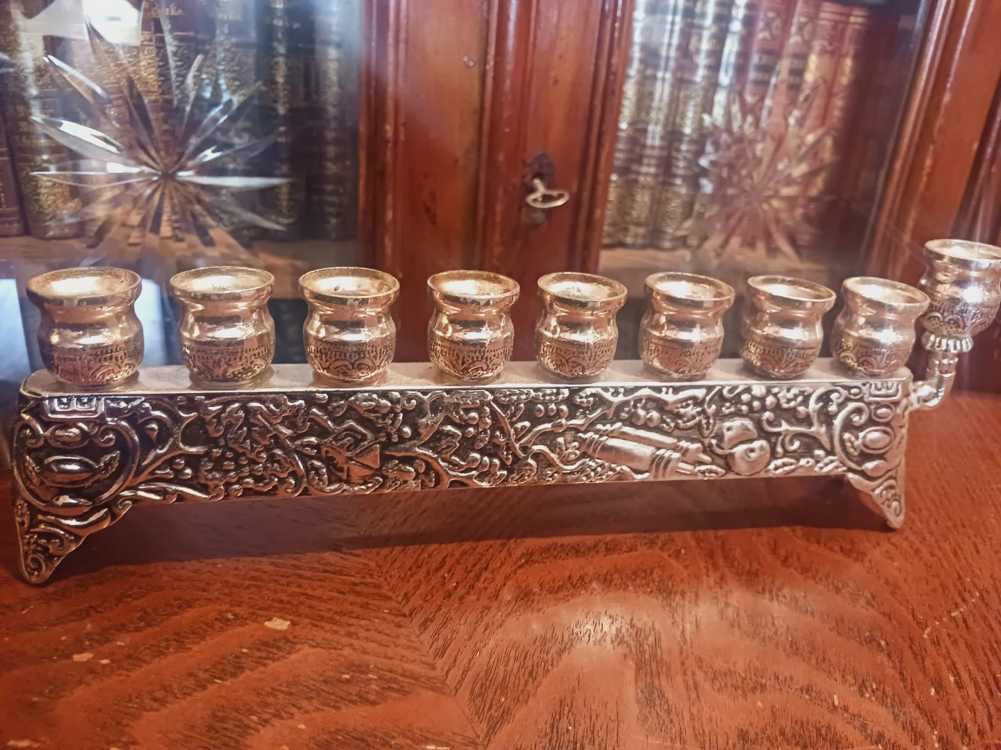 Beautiful silver CHANUKAH MENORAH 🕎 Candleholder - photo 3