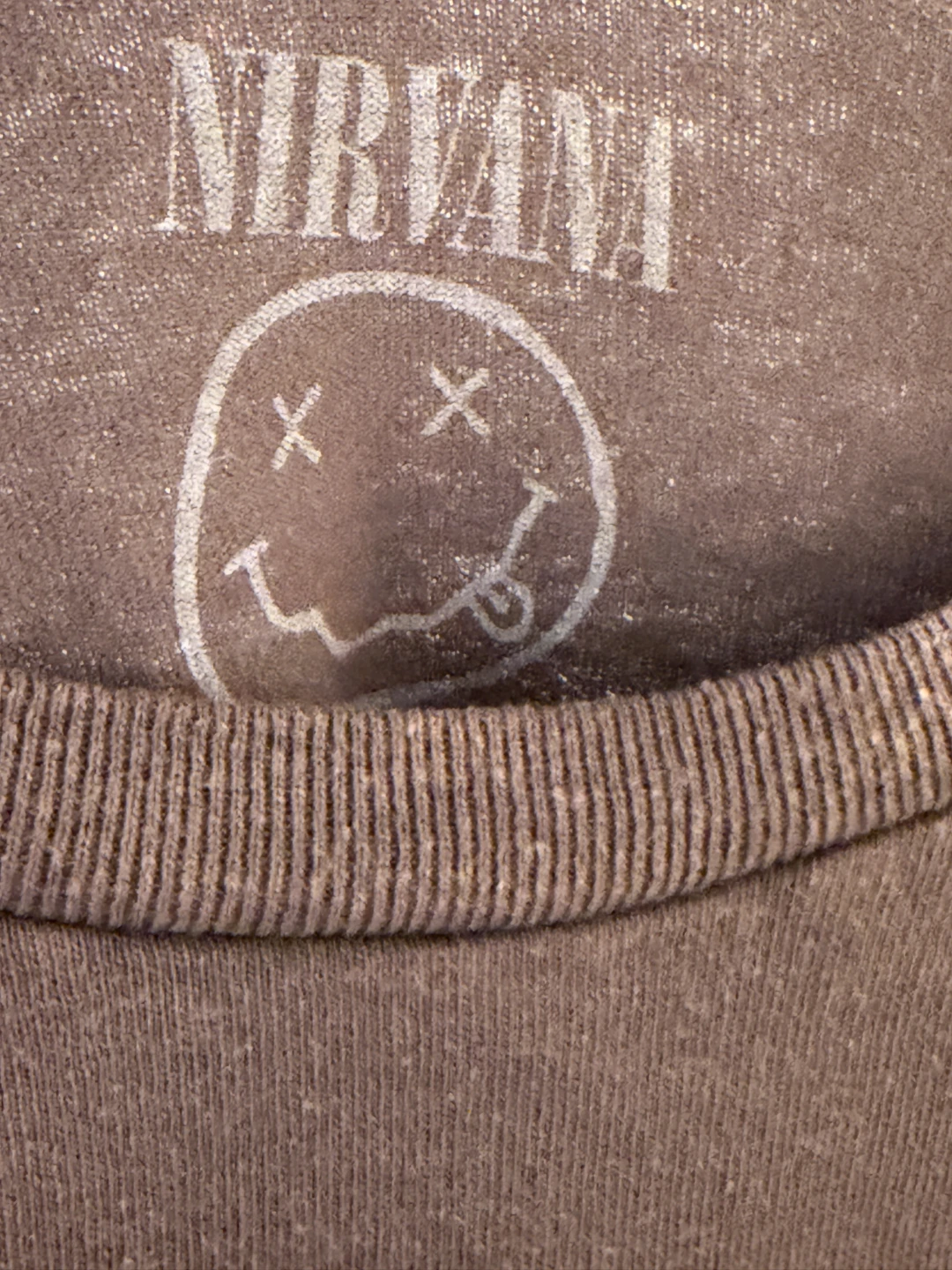 Nirvana Stacked Smiley Face Graphic T-Shirt - photo 4
