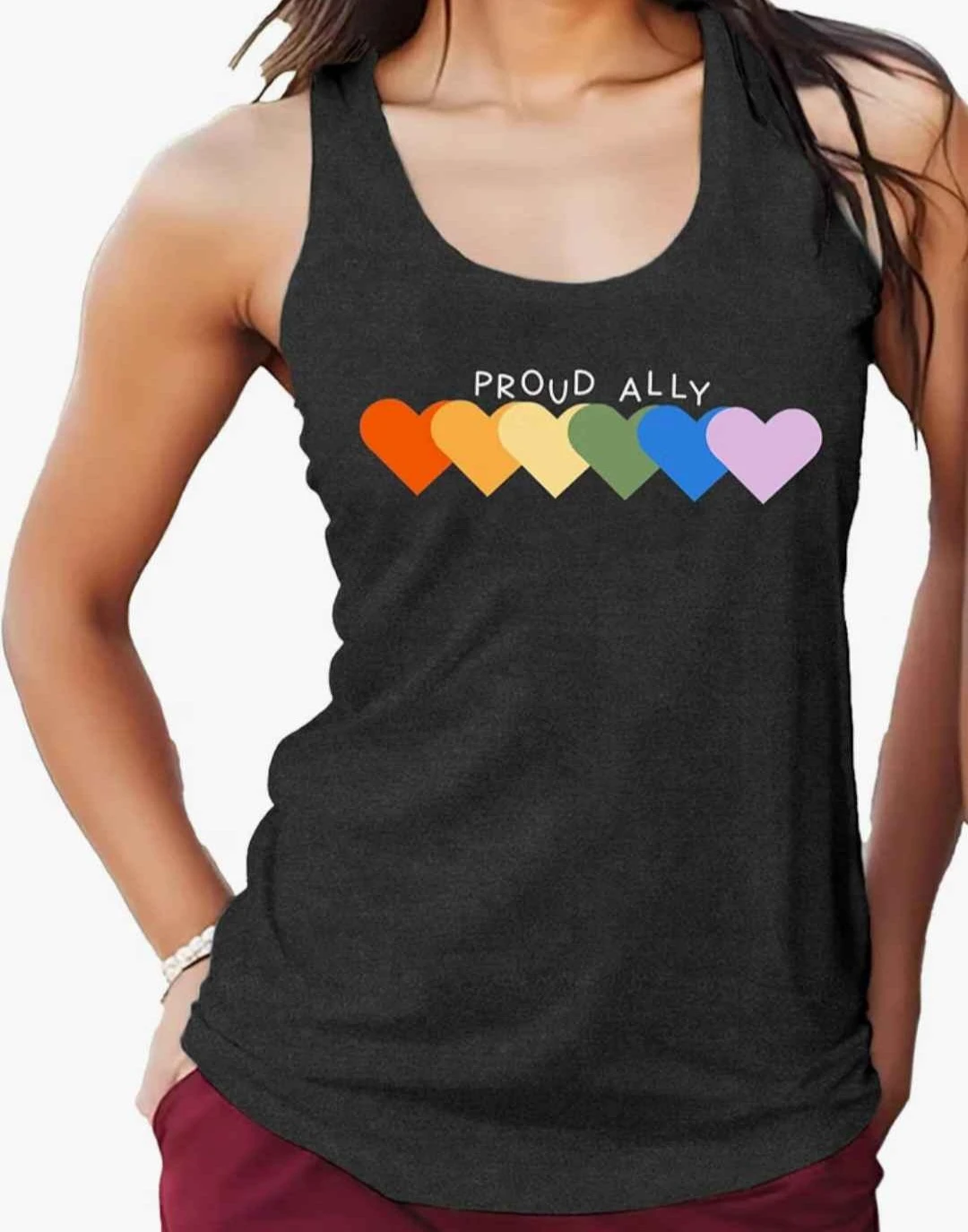 Proud Ally graphic tank top 🏈