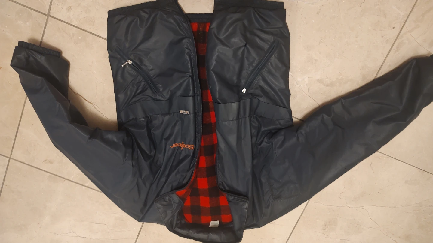 Scepter Navy Jacket with Plaid Lining