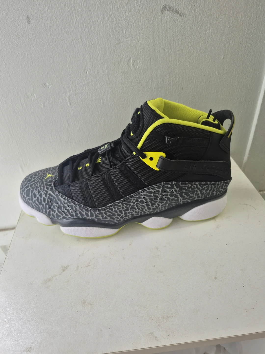 Jordan 6 Rings Black Venom Green Size 11.5