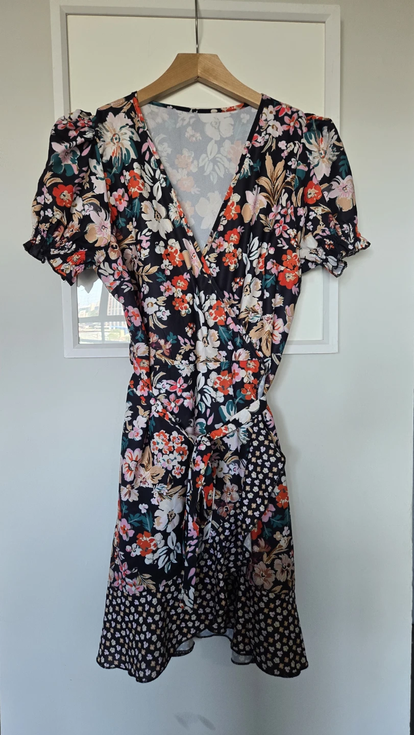 Floral Print Wrap Dress