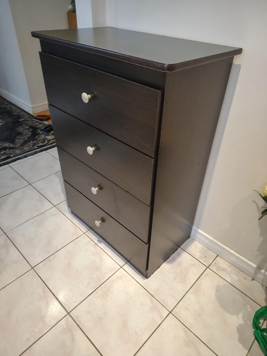 Dark Brown 4-Drawer Dresser - photo 2