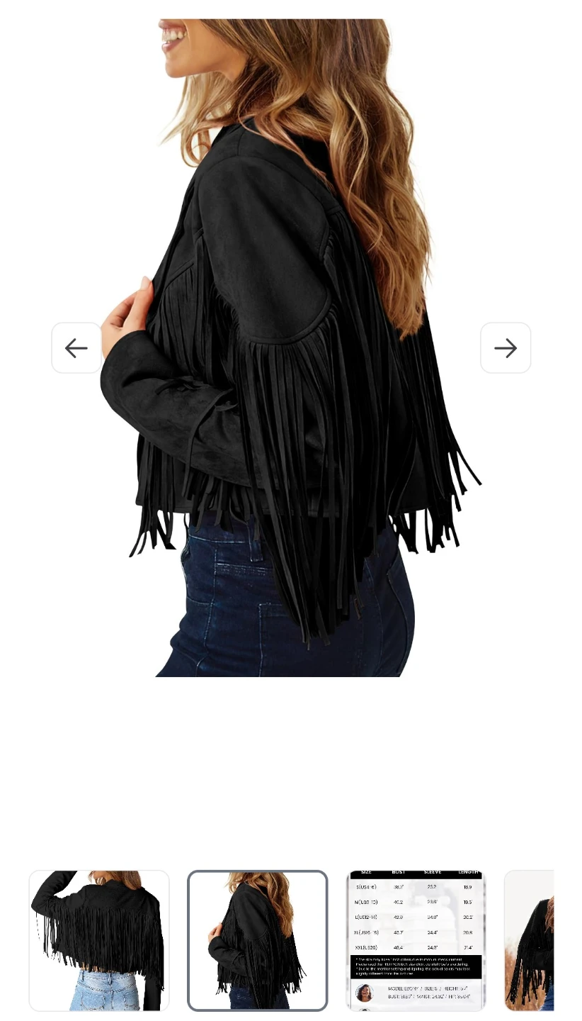 PRETTYGARDEN Women's Fringe Faux Suede Leather Jacket - photo 4