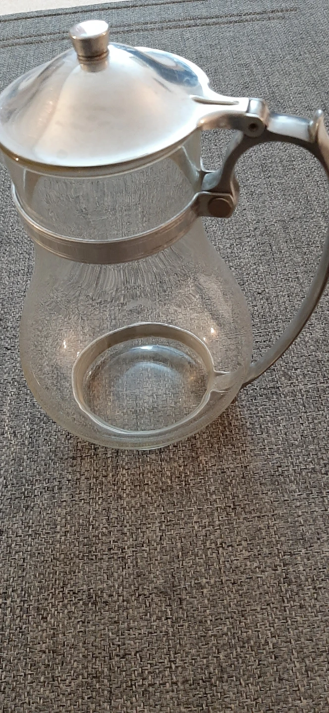 1930's  Art Deco McKee chrome and glass Carafe - photo 4